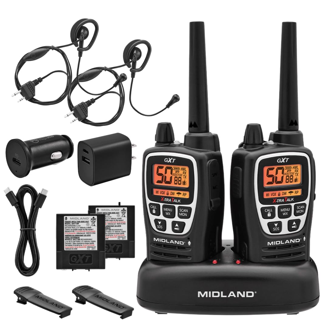 Amazon.com: Midland GXT3000 GMRS Two-Way Radios with Headsets